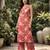 Peach printed co-ord set for women