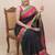 Black pure cotton khadi saree