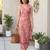 Pink printed co-ord set for women