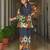 Blue floral printed co-ord set for women