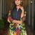 Blue floral printed co-ord set for women
