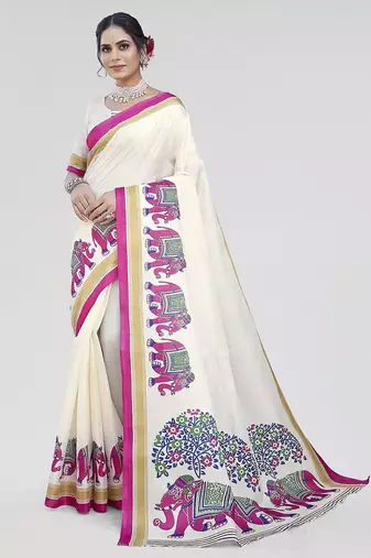 Pink woven design zari art silk saree