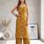 Mustard printed co-ord set for women