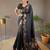 Black woven design zari silk cotton banarasi saree