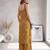 Mustard printed co-ord set for women