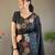 Black woven design zari silk cotton banarasi saree