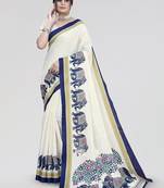 Blue art silk saree