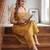 Mustard printed co-ord set for women