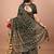 Green bandhani printed chiffon saree