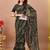 Green bandhani printed chiffon saree