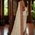 Off white floral embroidered poly chiffon saree