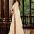 Off white floral embroidered poly chiffon saree