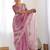 Pink embellished organza saree