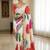 Off white bandhani zari silk blend designer bandhani saree