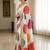 Off white bandhani zari silk blend designer bandhani saree