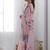 Pink floral mirror work pure chiffon saree