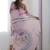 Pink floral mirror work pure chiffon saree