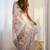 Off white floral sequinned pure chiffon saree
