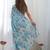 Blue ethnic motifs sequinned pure chiffon ikat saree