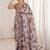 Multicolor sequinned pure chiffon ikat saree