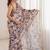 Multicolor sequinned pure chiffon ikat saree