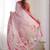 Pink floral sequinned pure chiffon saree