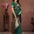 Green green art silk woven design sarees
