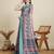 Pink abstract print zari saree with unstitched blouse piece