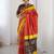 Red zari pure cotton bandhani saree