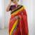 Red zari pure cotton bandhani saree