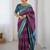 Purple bandhani zari pure cotton bandhani saree