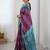 Purple bandhani zari pure cotton bandhani saree