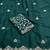 Green embellished embroidered poly georgette heavy work saree