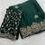 Green embellished embroidered poly georgette heavy work saree