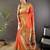 Peach soft silk paithani saree with unstitched blouse piece