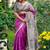 Purple silk blend tussar saree