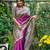 Purple silk blend tussar saree
