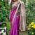 Purple silk blend tussar saree