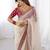 Peach embroidered net banarasi saree