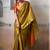Gold gold tissue silk zari weaving saree with contrast blouse piece