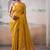 Yellow zari tissue handloom saree