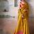 Yellow zari tissue handloom saree