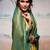 Green women zari tissue saree with blouse piece