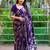 Blue blue woven design silk blend chanderi sarees
