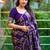 Blue blue woven design silk blend chanderi sarees