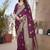 Purple woven design zari banarasi saree