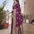 Purple woven design zari banarasi saree