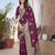 Purple woven design zari banarasi saree