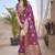 Purple woven design zari banarasi saree