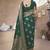 Green woven design zari banarasi saree with unstitched blouse piece